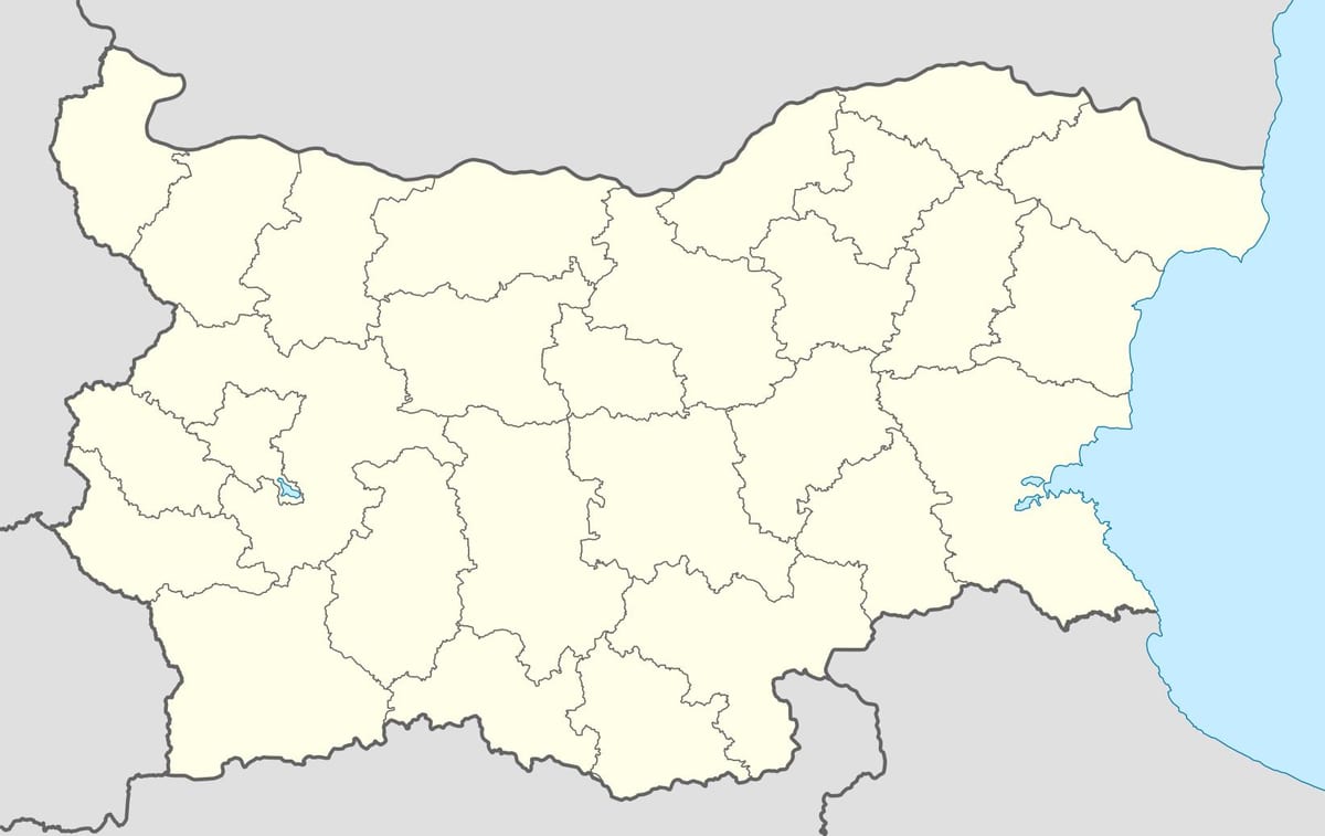 карта Болгарії векторна карта
