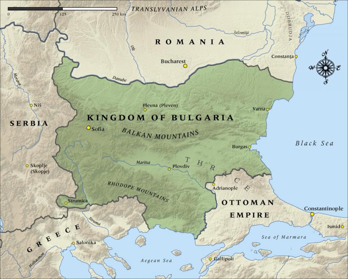 карта старий болгарський
