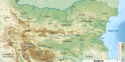 Карта Болгарії географії