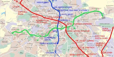 Карта Болгарії метро