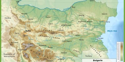 Болгарія топографічній карті