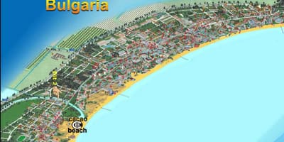 Карта Сонячного берега Болгарія