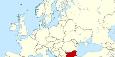 Карта світу, показує Болгарії