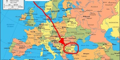 Карта Болгарії навколишніх країн